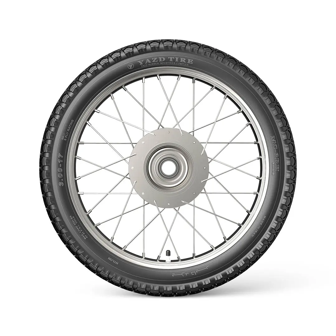 تایر موتور سیکلت یزد تایر 17×3.00 جلو باکسری